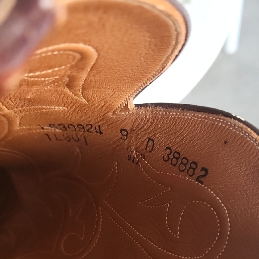 Lucchese Brown Cowboy Western Boots Exotic Leather - Picture 7 of 7